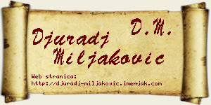 Đurađ Miljaković vizit kartica